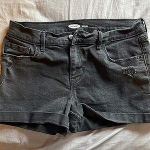 Old Navy Boyfriend Black Jean Shorts